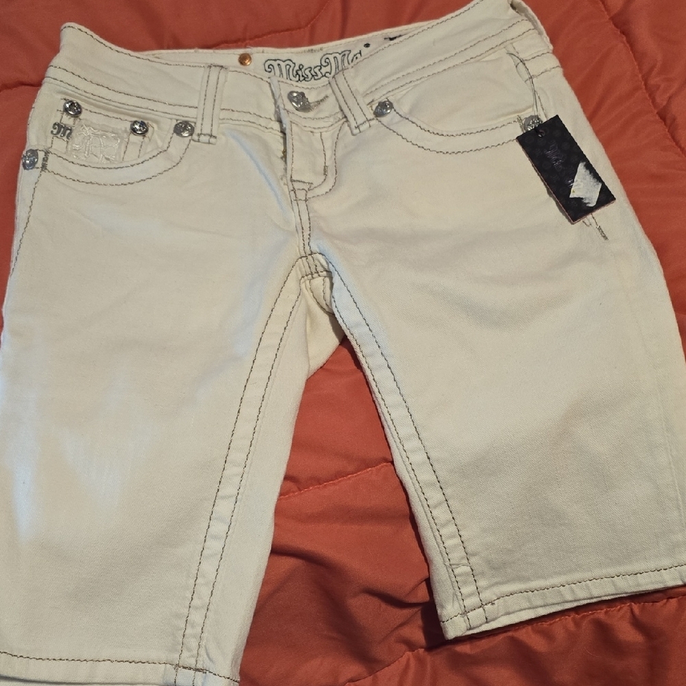 💎💎Miss Me Cream Denim Shorts💎💎